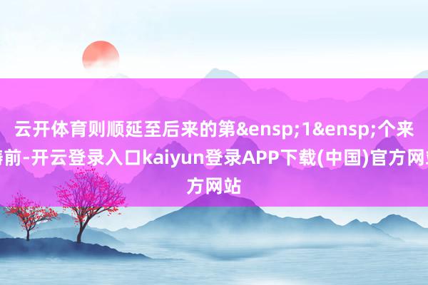 云开体育则顺延至后来的第&ensp;1&ensp;个来畴前-开云登录入口kaiyun登录APP下载(中国)官方网站